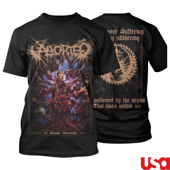 Official Indie Merch Store Shop Aborted "La Grande Mascarade" Attractive Shirt IndieMerchStore