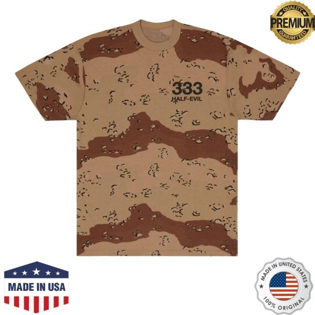 333 Halfevil Desert Camo Logo New Shirt
