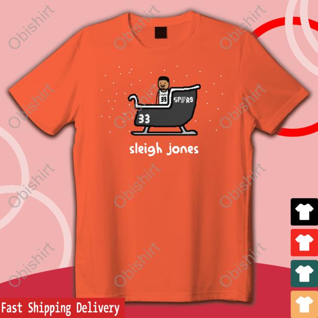 Holiday Merch Sleigh Jones Long Sleeve Tee Shirt Nba Paint