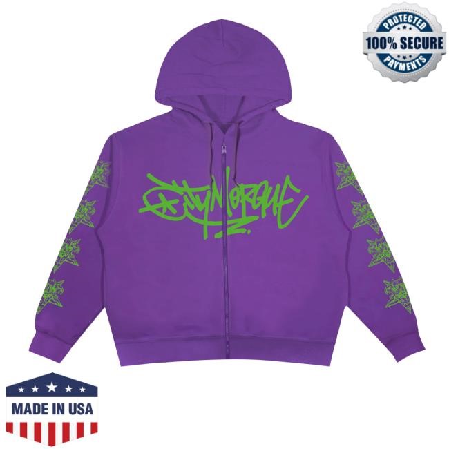 City Morgue Official Merch Graffiti Washed Zip Hoodie