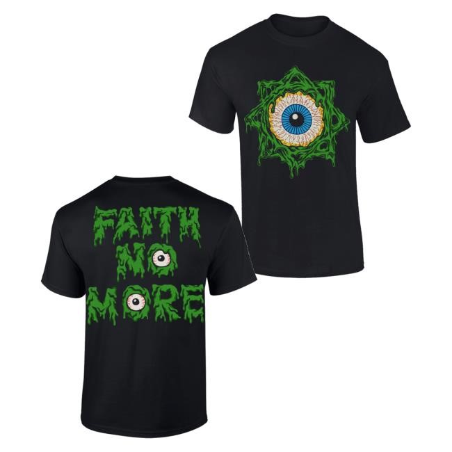 Faith No More Merch Faith No More Slime Sludge Eye Logo Black Crewneck Sweatshirt