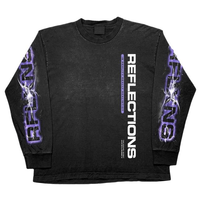 Official Merch Now Reflections Rflxns Black Long Sleeve Tees MerchNow
