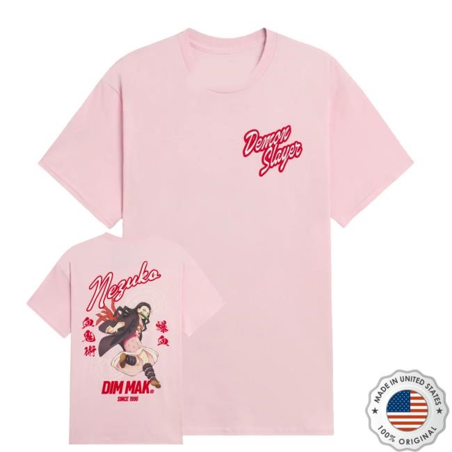 Dim Mak X Demon Slayer Nezuko Souvenir Tee Shirt Dim Mak Merch Shop Store Demon Slayer Nezuko Souvenir New Shirt