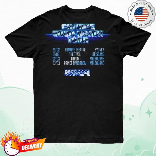 The Midnight Merch Aus Tour Black Tee Shirt