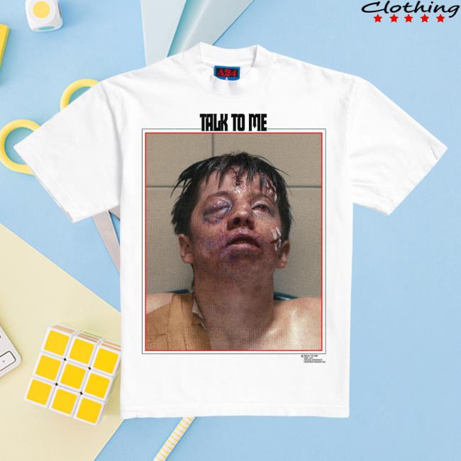 Official A24 Merch Store Online Ceramics X Talk To Me Straight To Hell Tees White A24 Shop