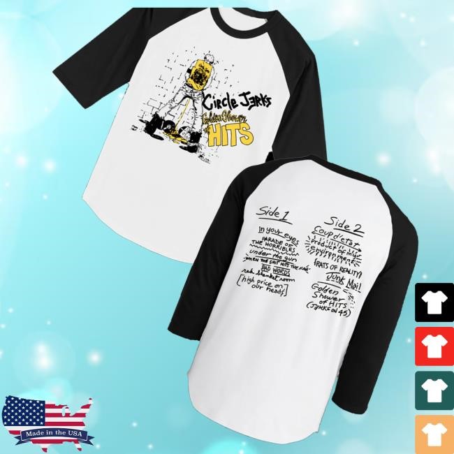 Circle Jerks Merch Shop Store Golden Shower Of Hits Raglan T Shirt