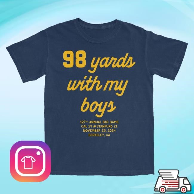 Cal Fan's Burden Merch Store Shop 98 Yards With My Boys Long Sleeve T Shirt