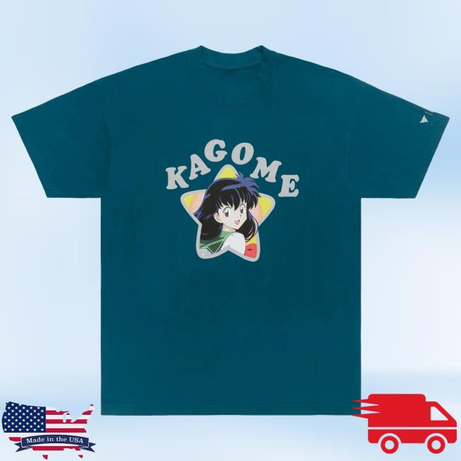 Official Hypland Clothing Merch Store Hypland Inuyasha Kagome Fan Club Top Shirt (Vintage Blue)