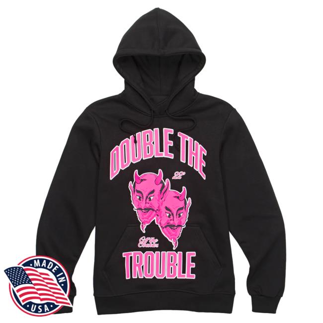 Official Cookies Merch Store Cookies X Otx Double The Trouble Hoodies Black/Pink