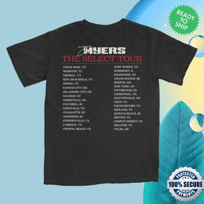 Ty Myers Official Store Merch The Select Tour Zip Up Hoodie
