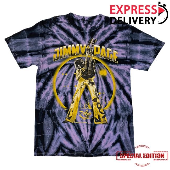 Trending Jimmy Page Shop Purple Double Neck Sweatshirt Tie Dye