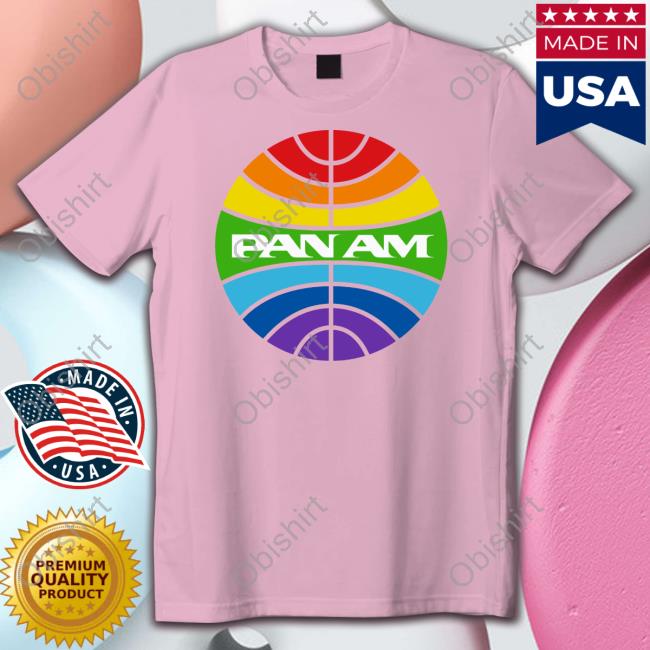 Pan Am Logo Rainbow Tee Shirt