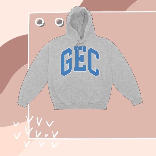 100Gecs Merch Varsity Grey Hoodie